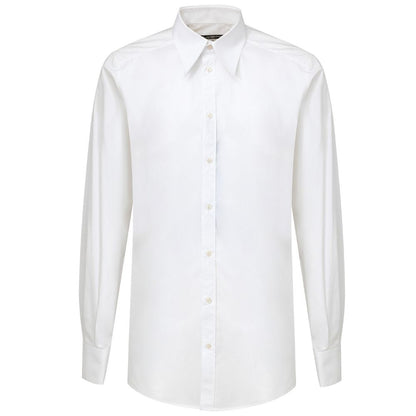 Dolce & Gabbana White Cotton Dress Shirt - Seamless Elegance