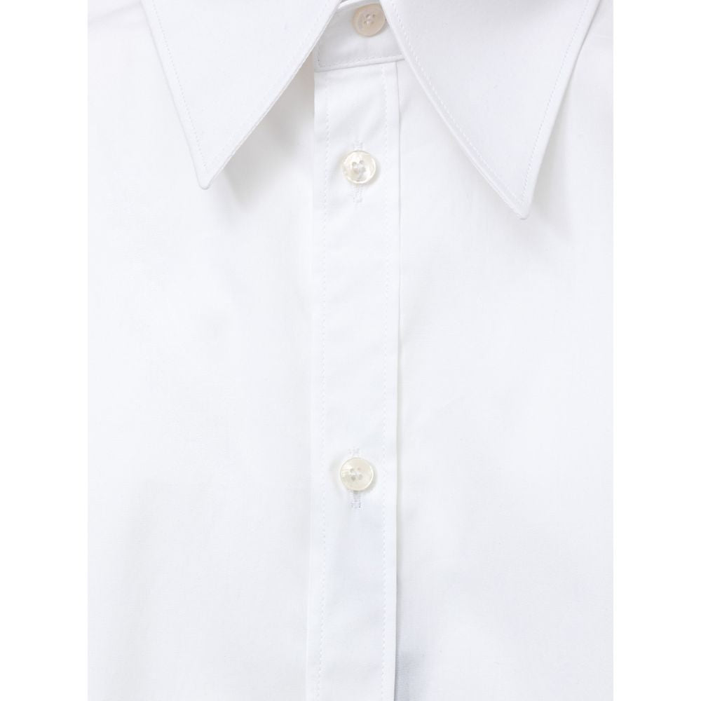 Dolce & Gabbana White Cotton Dress Shirt - Seamless Elegance