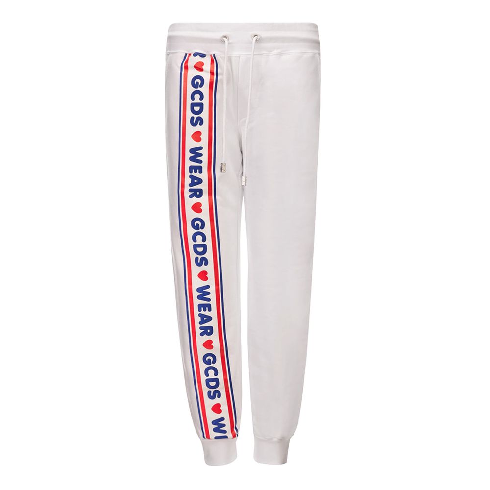 GCDS White Cotton Joggers