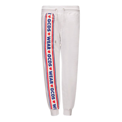 GCDS White Cotton Joggers