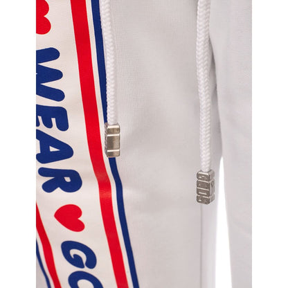 GCDS White Cotton Joggers
