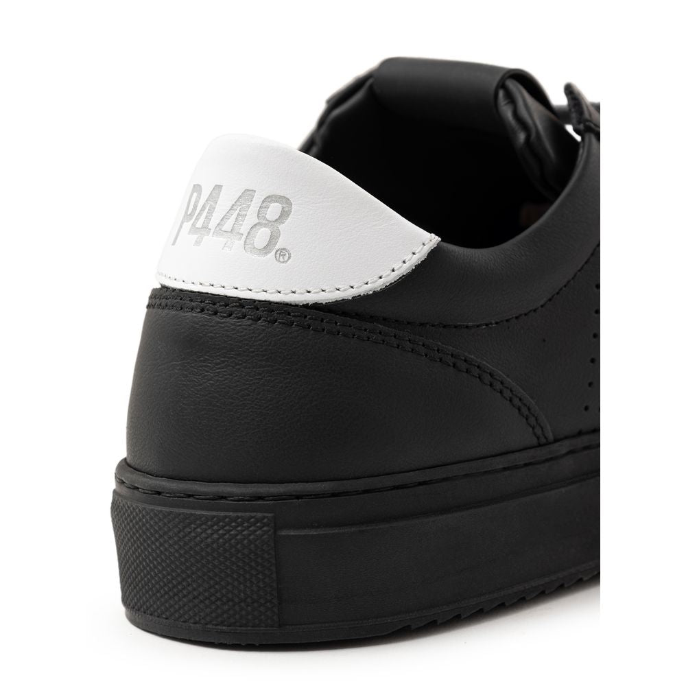 P448 Black Leather Sneakers for Optimal Style and Comfort