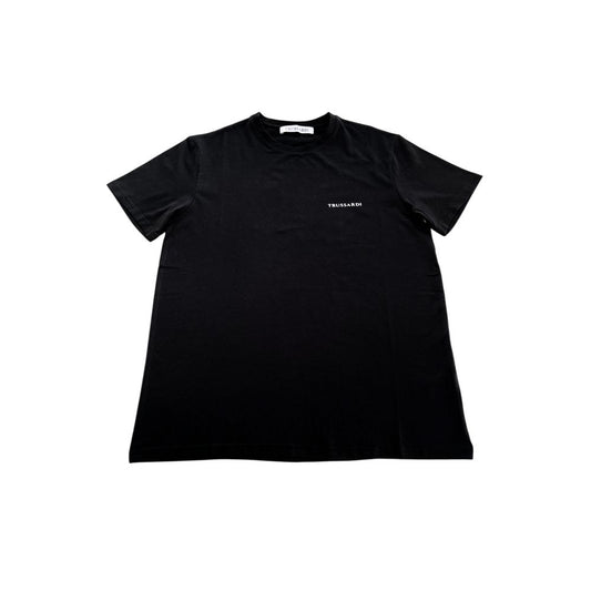 Trussardi Beachwear Black Cotton T-Shirt - Stylish Versatility for Every Occasion
