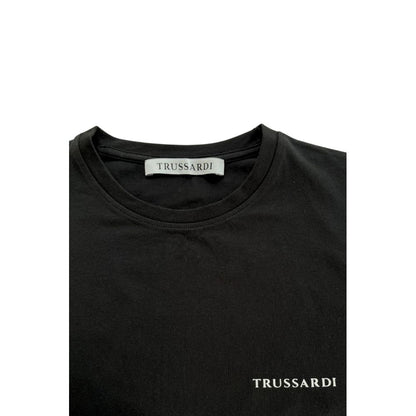 Trussardi Beachwear Black Cotton T-Shirt - Stylish Versatility for Every Occasion