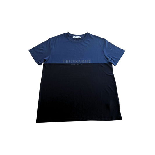 Trussardi Beachwear Blue Polyester T-Shirt - Stylish Casual Essential