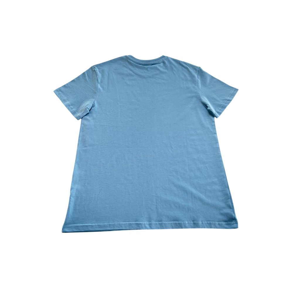 Trussardi Beachwear Light Blue Cotton T-Shirt