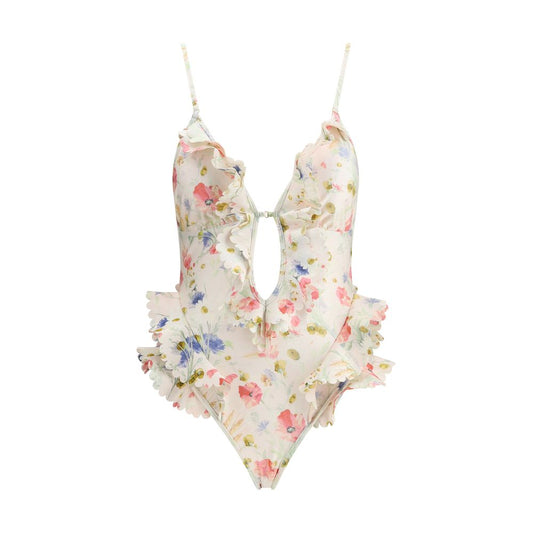 Zimmermann Lucky Waterfall Swimsuit in Multicoloured Floral