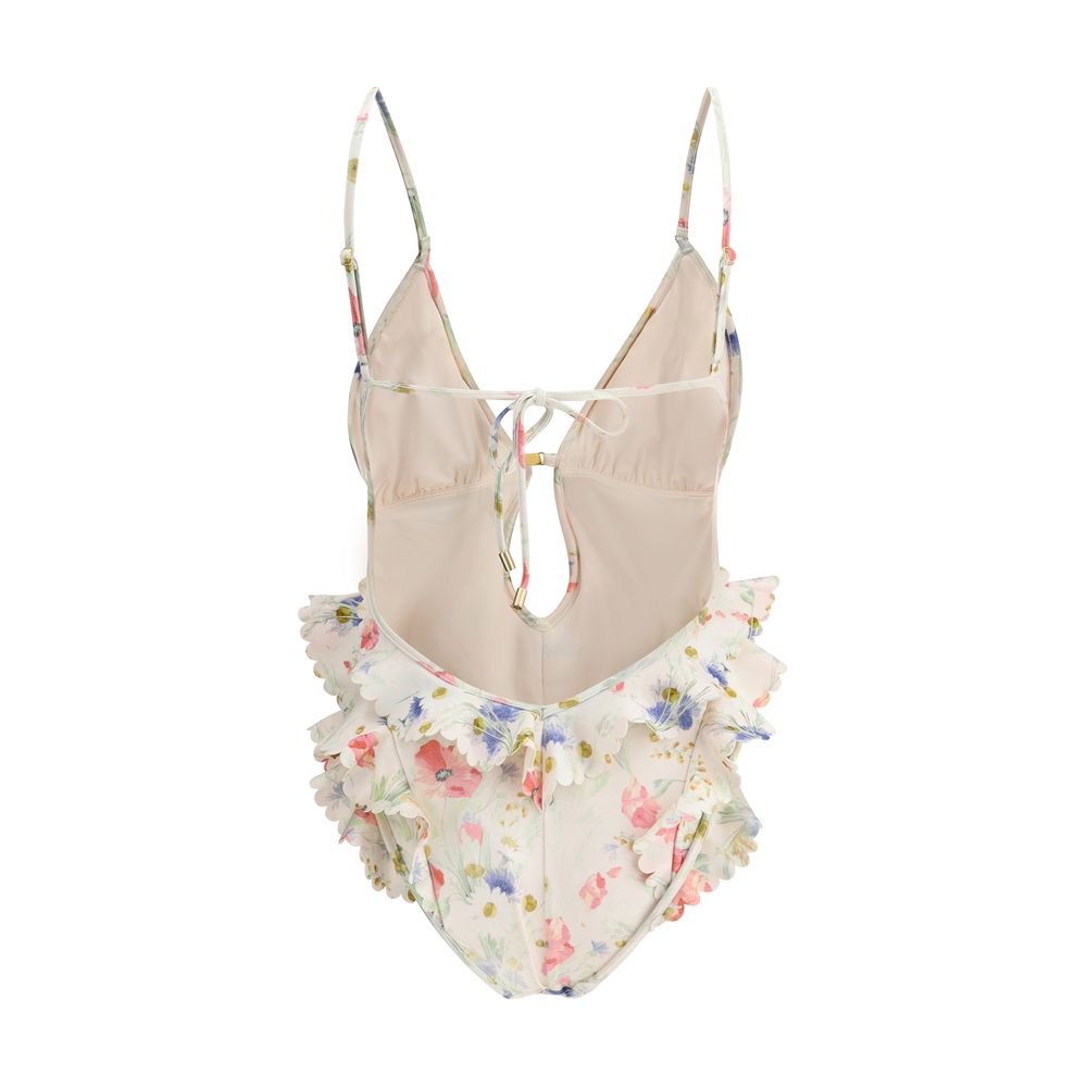 Zimmermann Lucky Waterfall Swimsuit in Multicoloured Floral