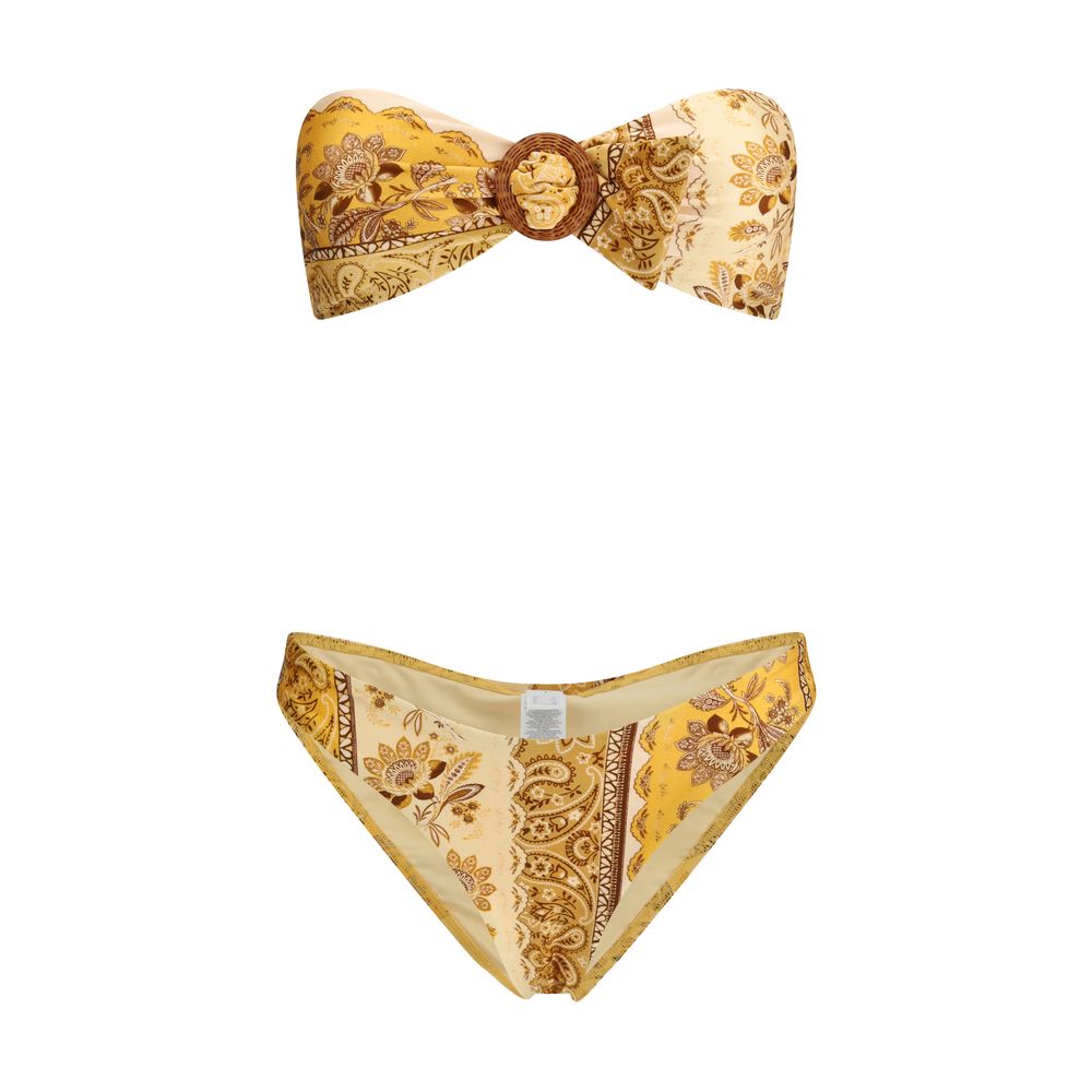 Zimmermann Yellow Lycra Bikini - Lucky Bamboo Swimsuit