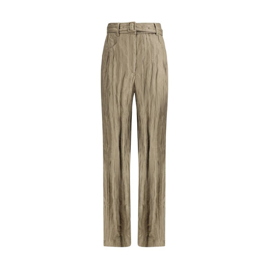 Gabriela Hearst Ruched Silk Norman Pants