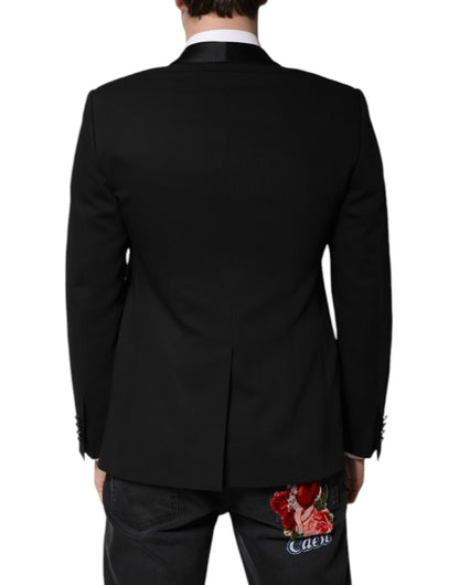 Dolce & Gabbana Black Single Breasted Men's Coat MARTINI Blazer