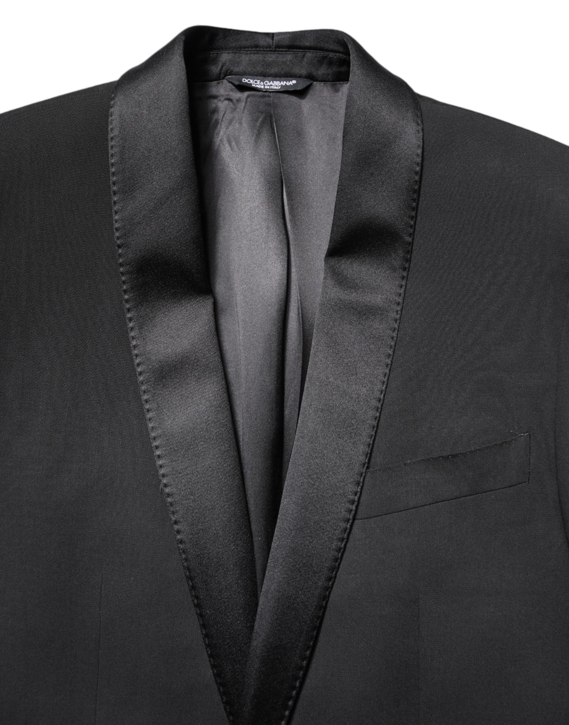 Dolce & Gabbana Black Single Breasted Men's Coat MARTINI Blazer