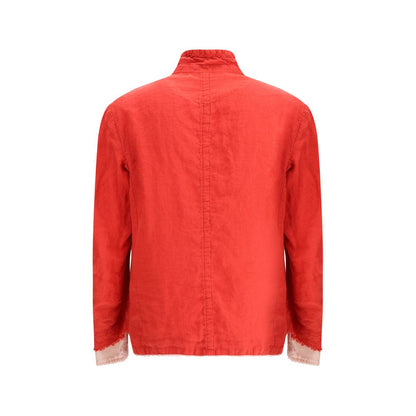 Undercover Linen Jacket with Ruffles and Multicoloured Buttons