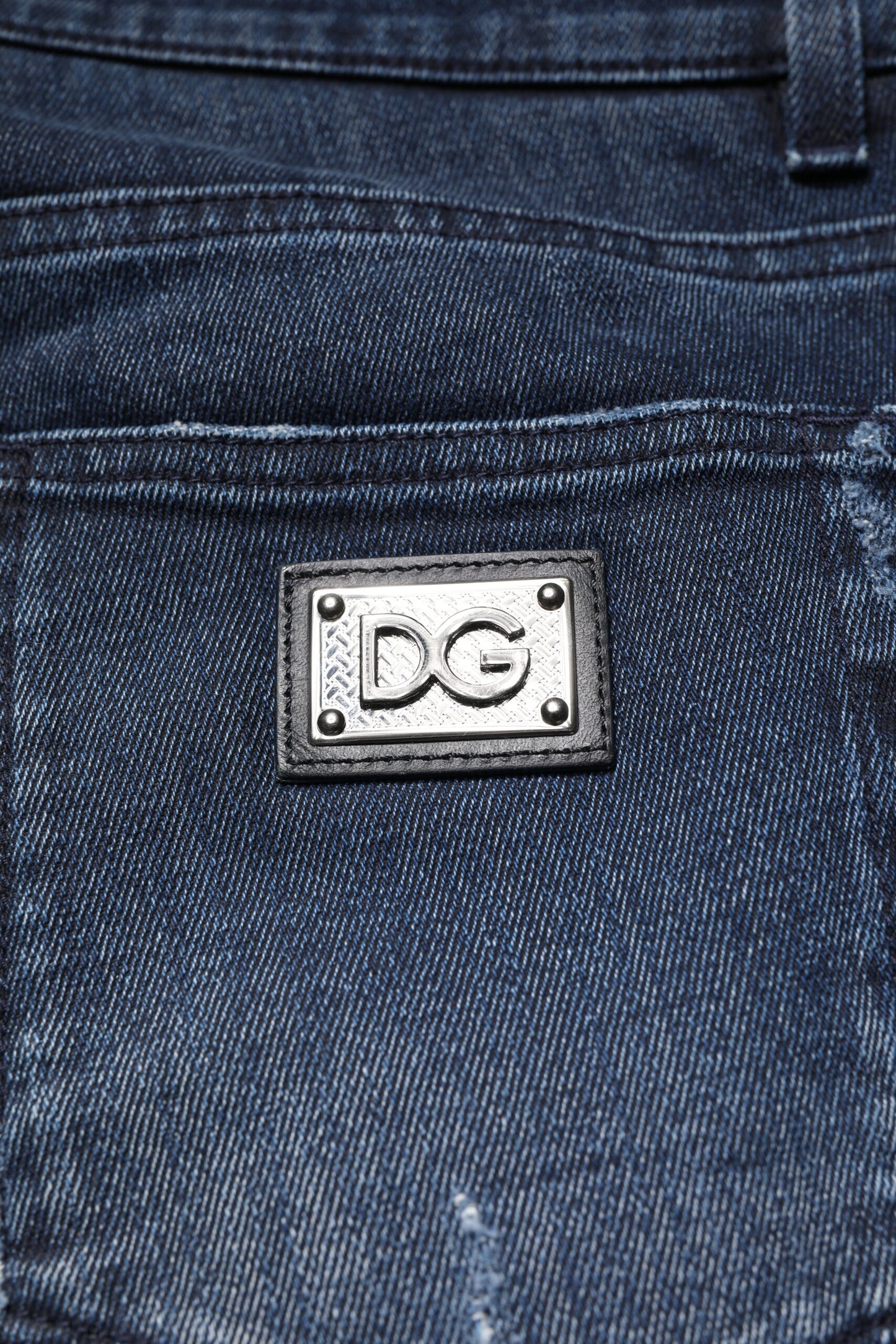 Dolce & Gabbana Blue Cotton Stretch Skinny Denim Jeans for Men
