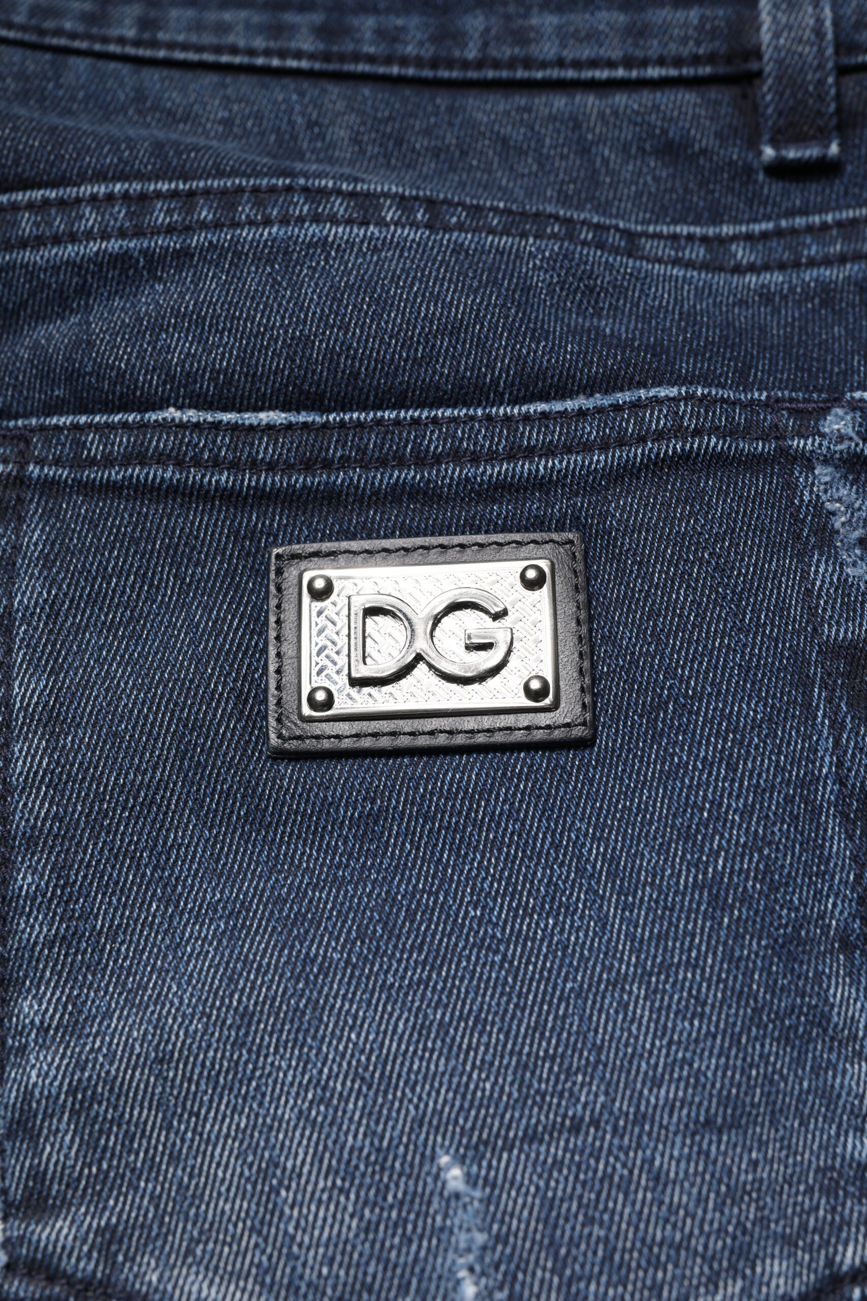 Dolce & Gabbana Blue Cotton Stretch Skinny Denim Jeans for Men