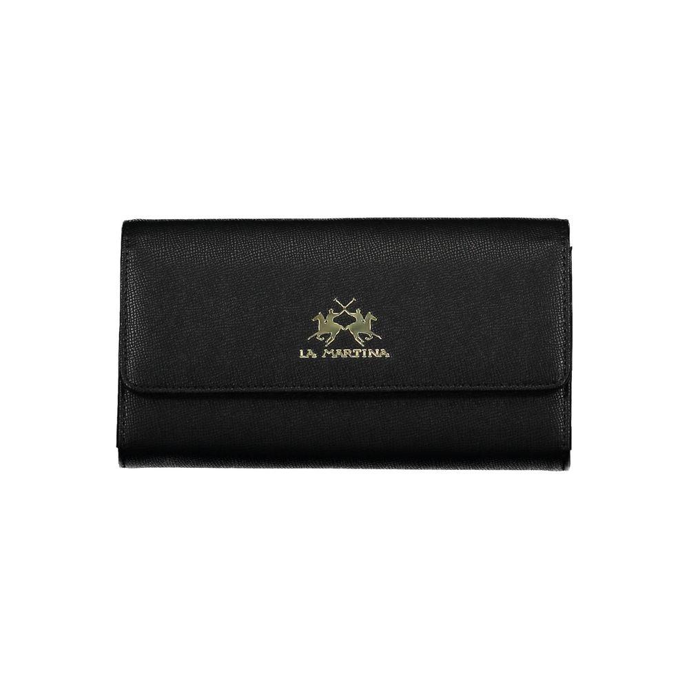 La Martina Black Faux Leather Women's Wallet