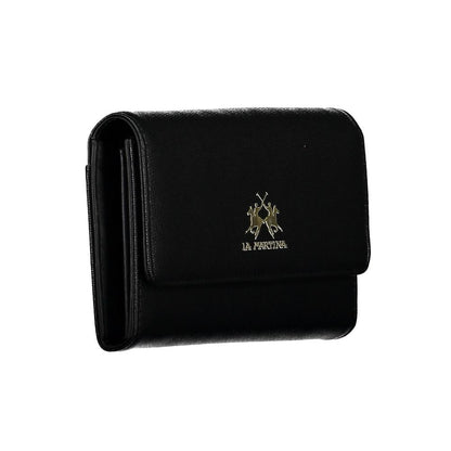 La Martina Black Faux Leather Women's Wallet