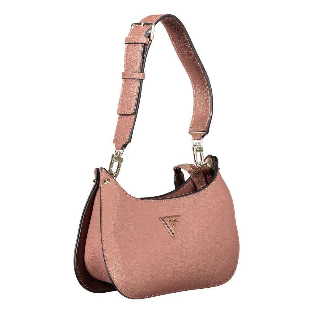 Guess Jeans Pink Meridian Mini Bag – Faux Leather, Chic Design