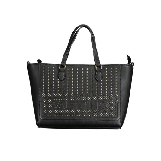 Valentino Bags Black Faux Leather Handbag with Dual Handles