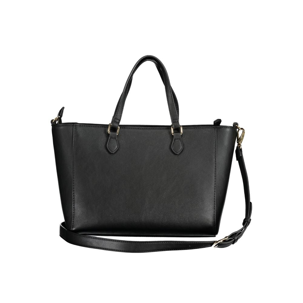 Valentino Bags Black Faux Leather Handbag with Dual Handles