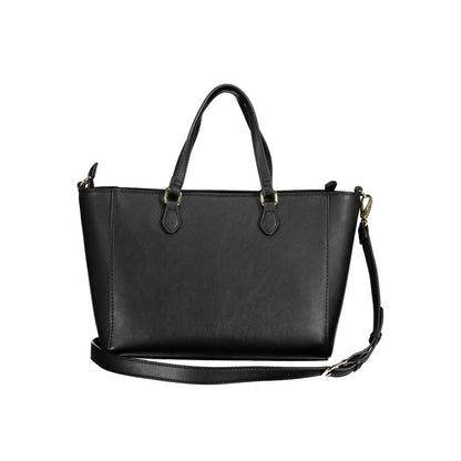 Valentino Bags Black Faux Leather Handbag with Dual Handles
