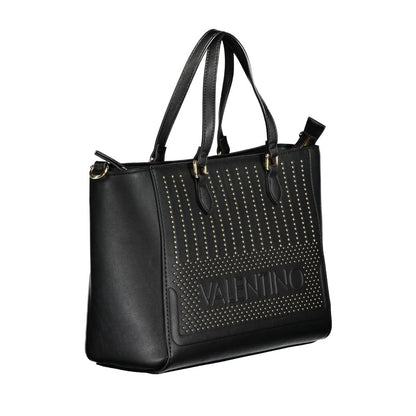 Valentino Bags Black Faux Leather Handbag with Dual Handles