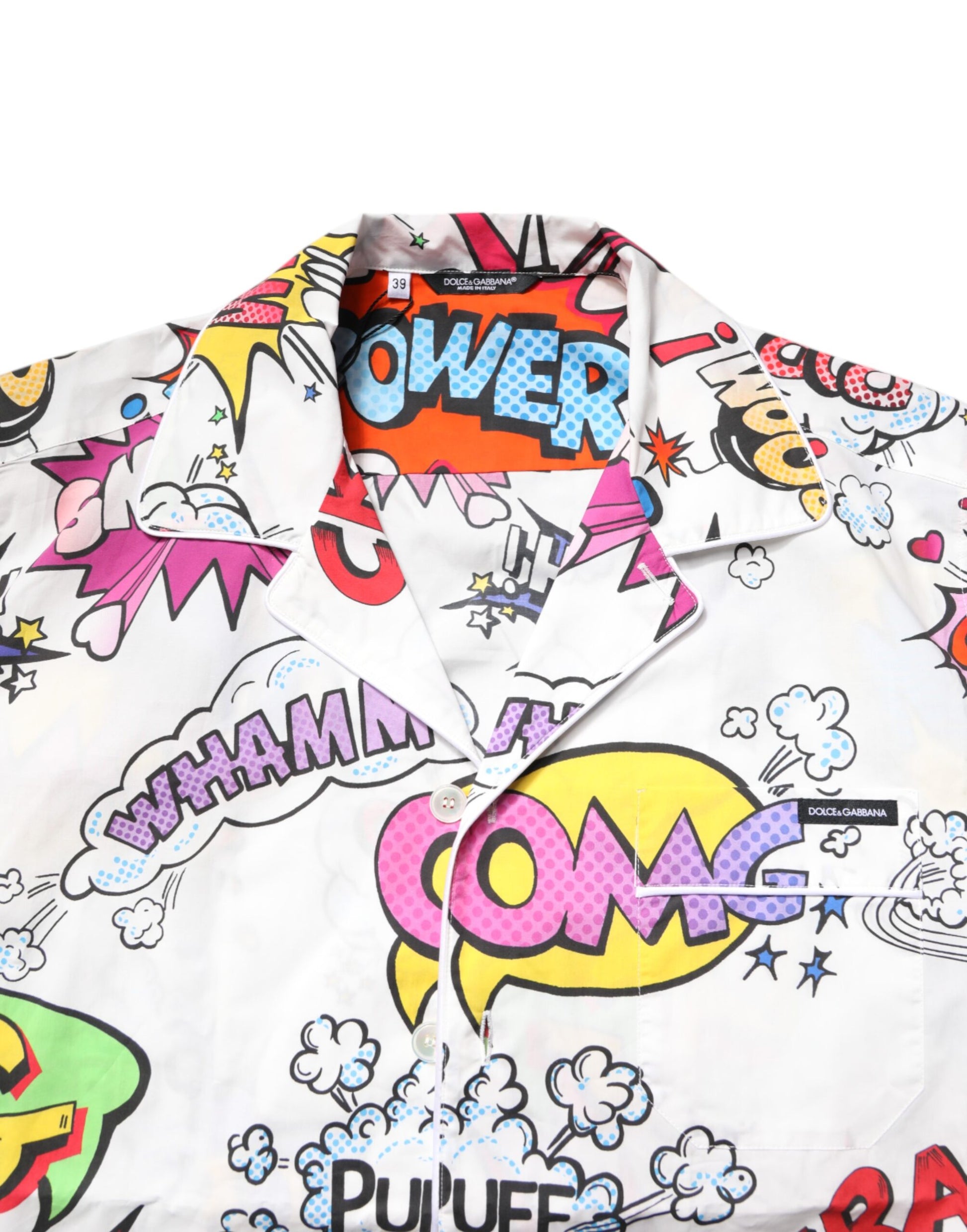 Dolce & Gabbana Cartoon Print Cotton Pajama Set for Men
