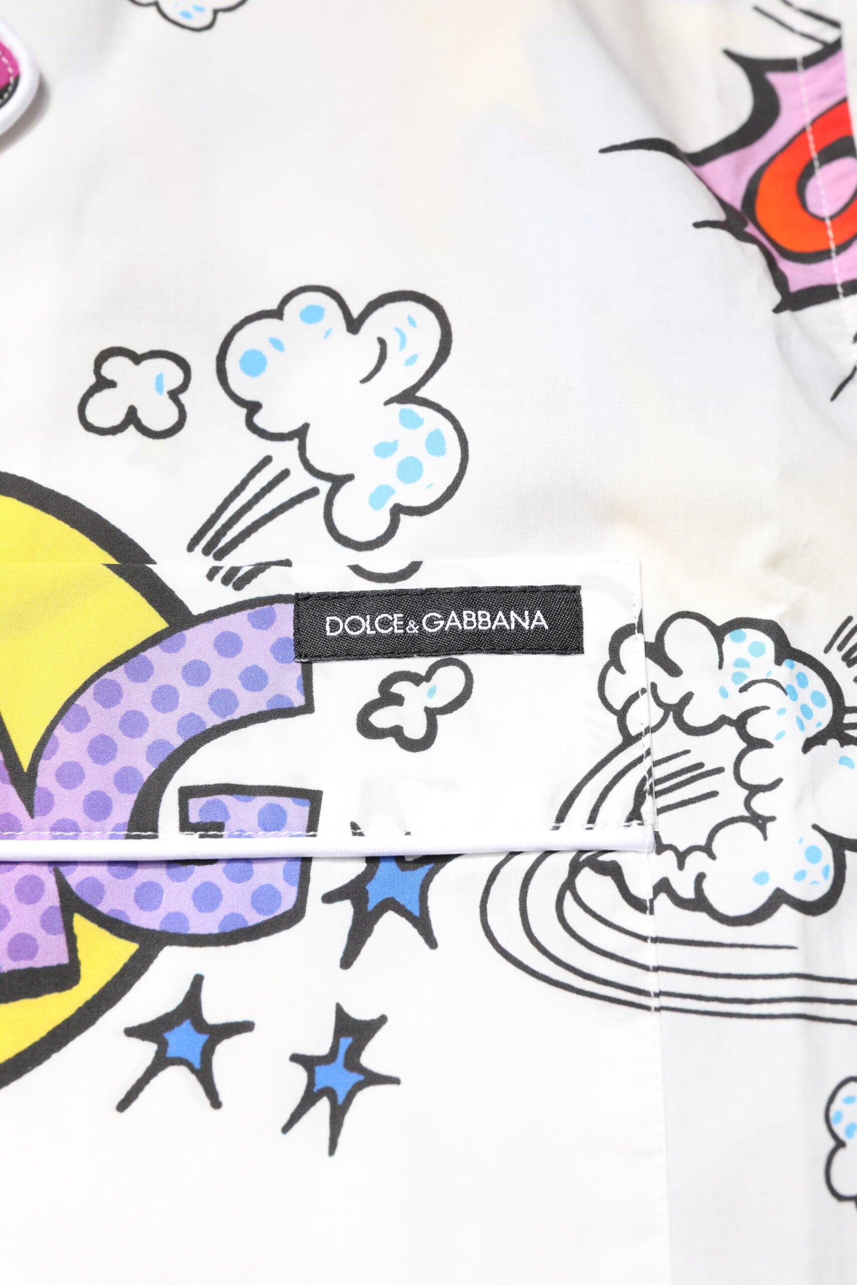 Dolce & Gabbana Cartoon Print Cotton Pajama Set for Men