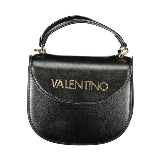 Mario Valentino Black Polyethylene Handbag with Adjustable Strap