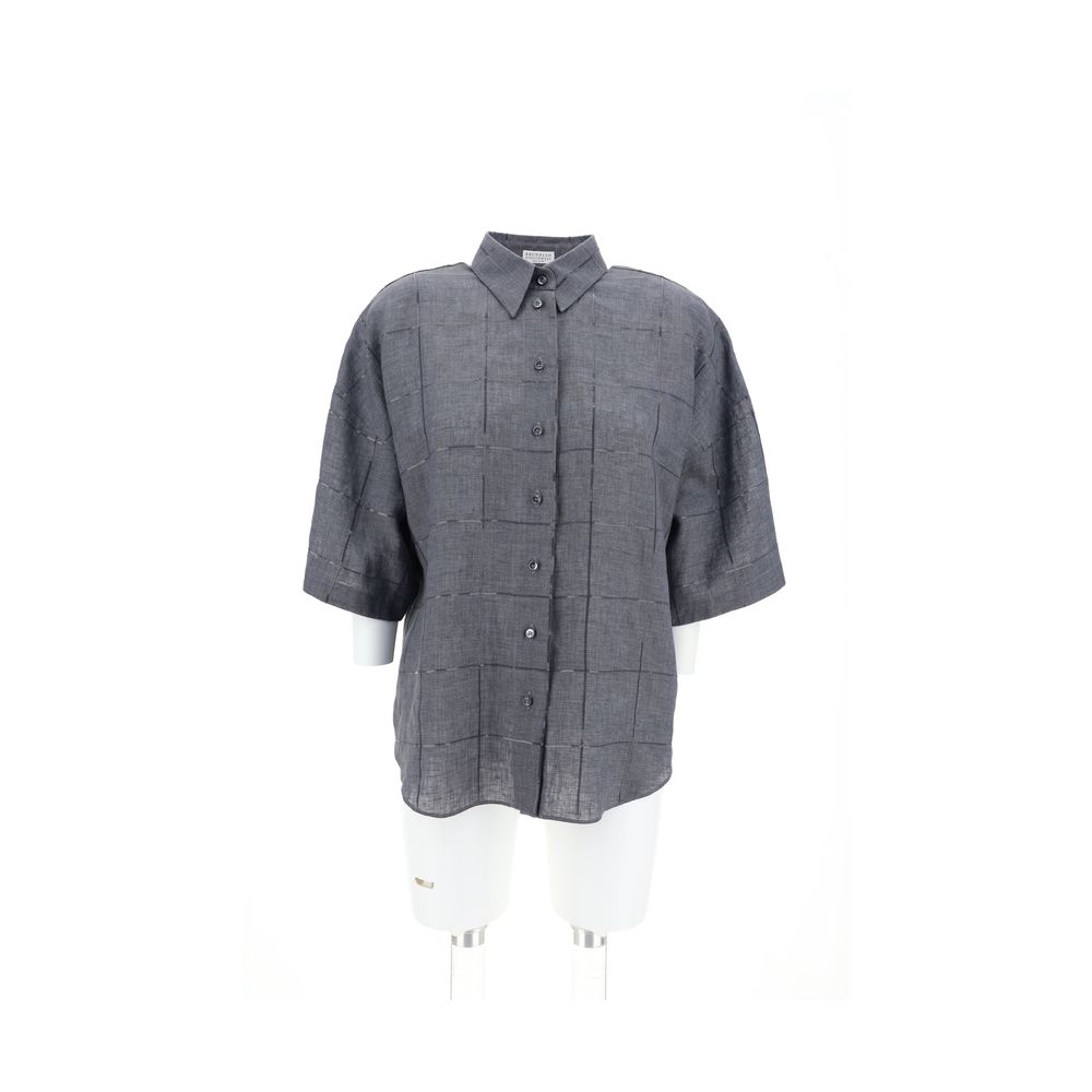 Brunello Cucinelli Monochrome Linen Shirt