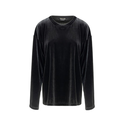 Tom Ford Black Velvet Long Sleeve Sweater