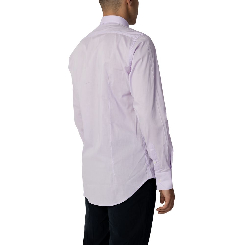 Liu Jo Purple Cotton Long Sleeve Shirt for Men