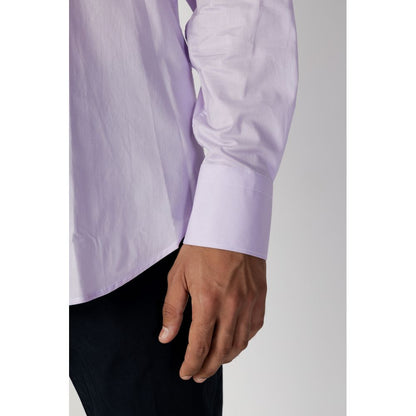 Liu Jo Purple Cotton Long Sleeve Shirt for Men