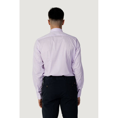 Liu Jo Purple Cotton Long Sleeve Shirt for Men