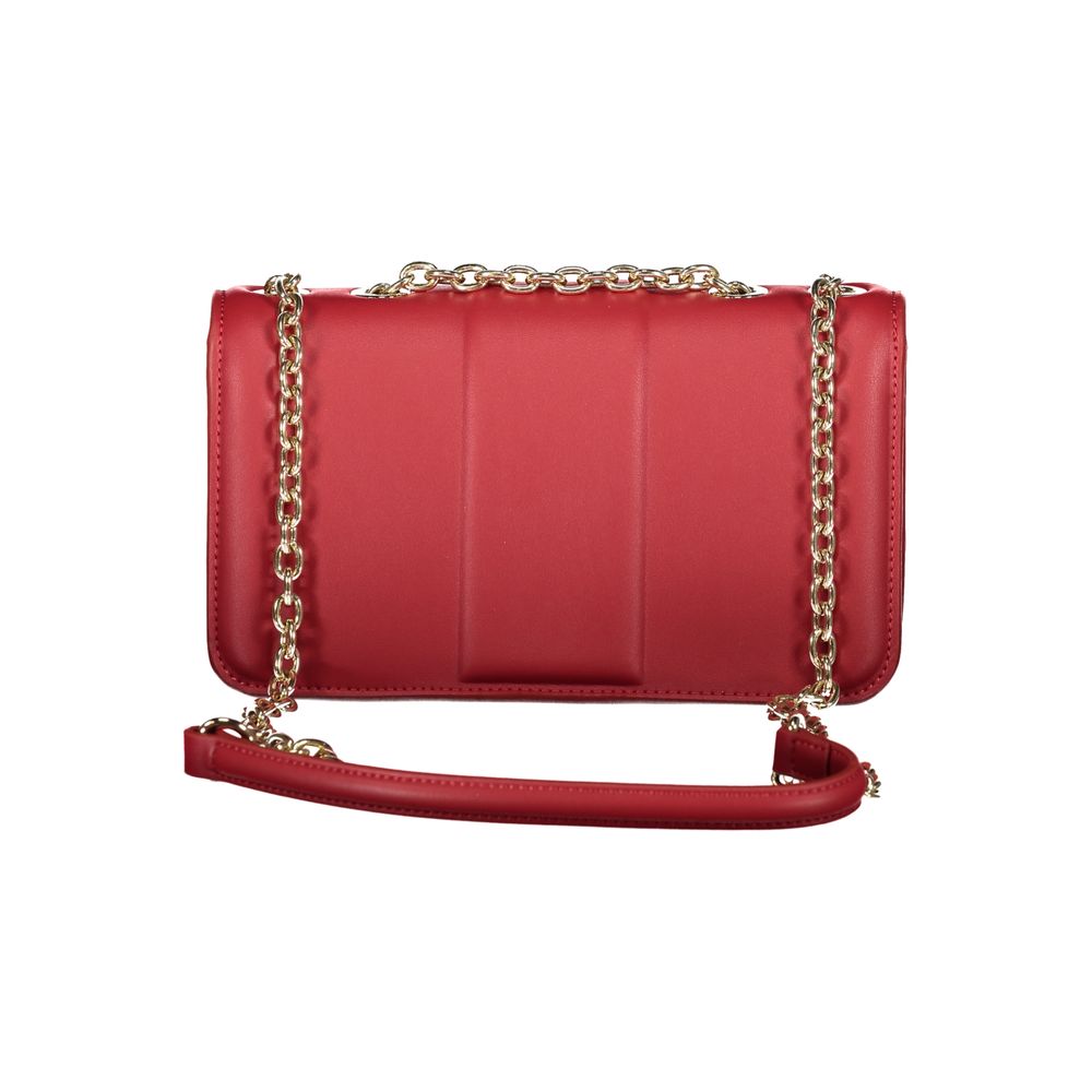 Mario Valentino Red Polyethylene Chain Shoulder Bag