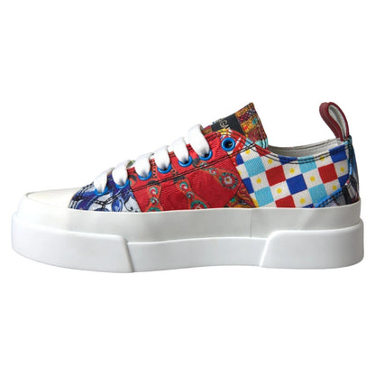 Dolce & Gabbana Multicolour Patchwork Low Top Sneakers