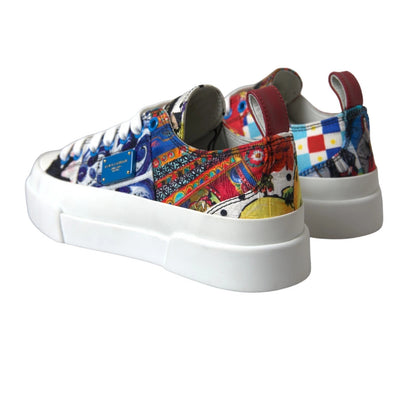 Dolce & Gabbana Multicolour Patchwork Low Top Sneakers