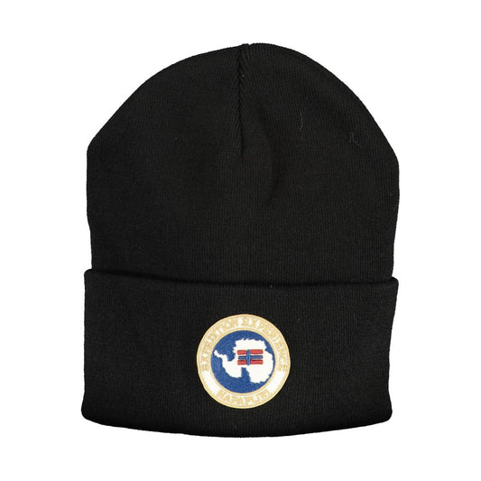 Napapijri Black Acrylic Hat & Cap