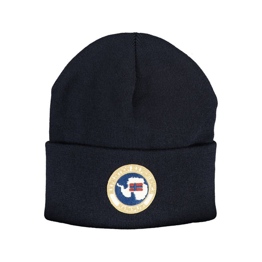 Napapijri Blue Acrylic Hat & Cap