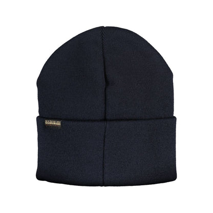 Napapijri Blue Acrylic Hat & Cap