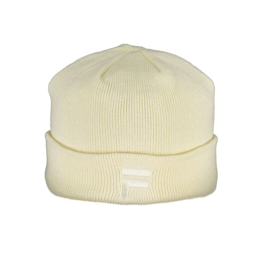 Fila White Polyester Hat with Embroidery Logo