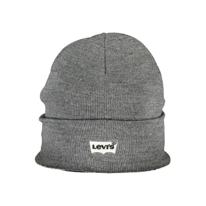 Levi's Gray Acrylic Embroidered Hat