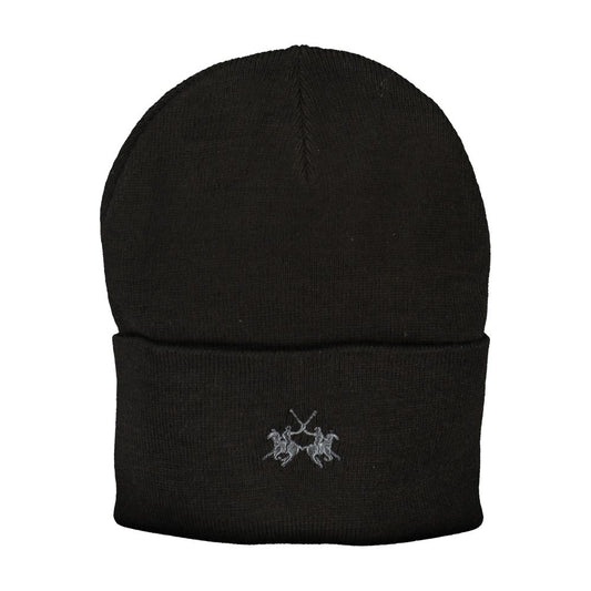 La Martina Black Polyester Cap