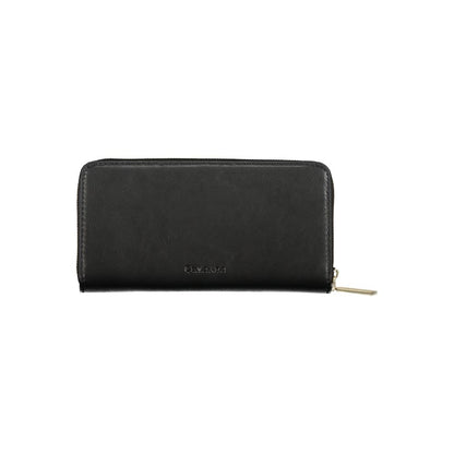 Calvin Klein Elegant Black Faux Leather Multi-Compartment Wallet
