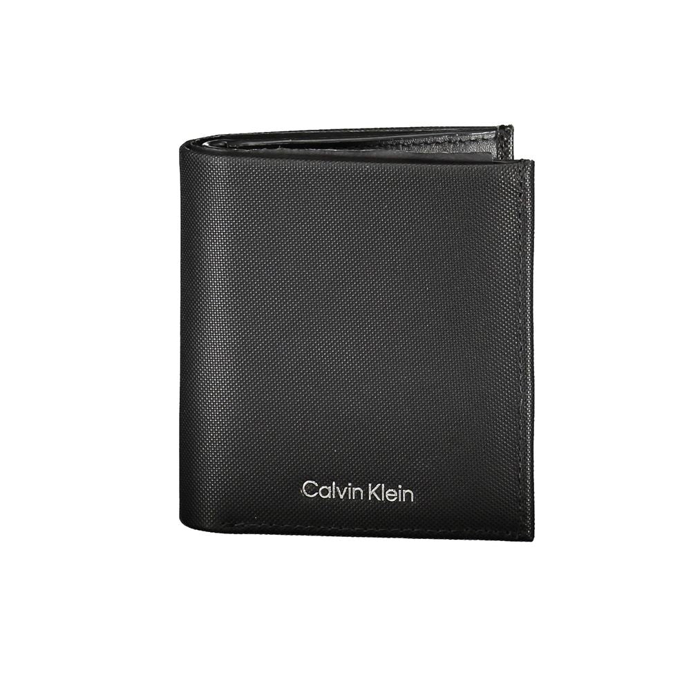 Calvin Klein Sleek Black Leather Bi-Fold Wallet with RFID Protection