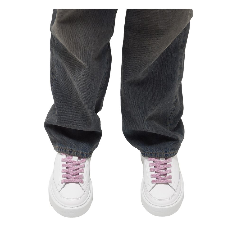 D.A.T.E Beige Leather Sneaker - Elegance Meets Comfort