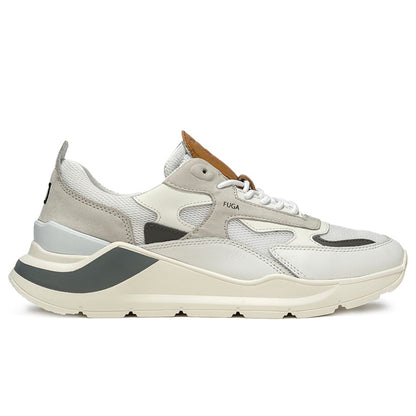 D.A.T.E White Leather Sneaker - Chic and Contemporary Footwear