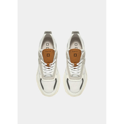 D.A.T.E White Leather Sneaker - Chic and Contemporary Footwear