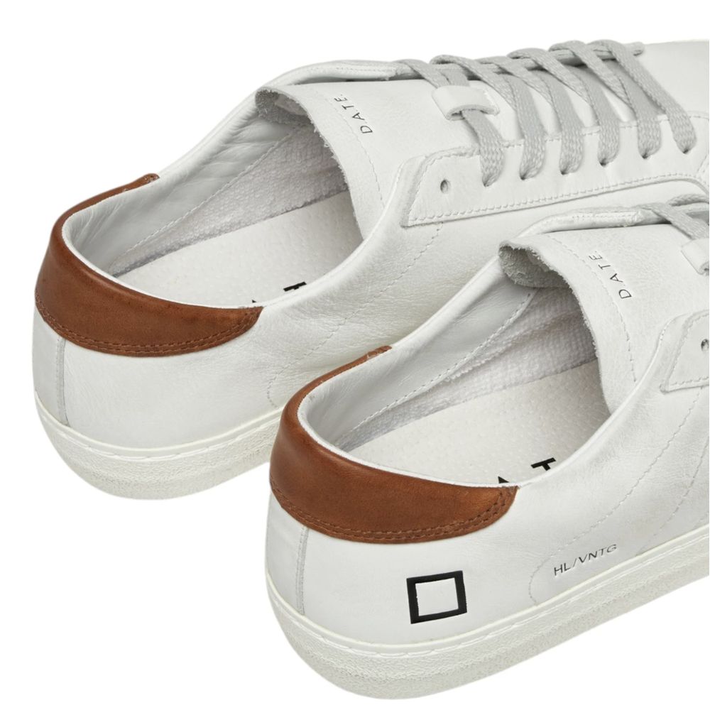 D.A.T.E White Leather Sneaker: Timeless Style and Comfort