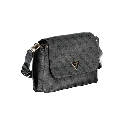 Guess Jeans Black Meridian Handbag – Faux Leather, Stylish Design